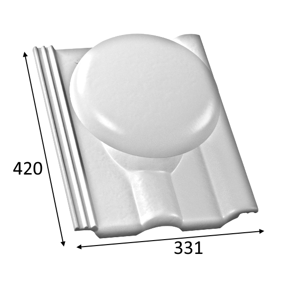 odvětrávací komplet Beta ø 110 mm rozměry